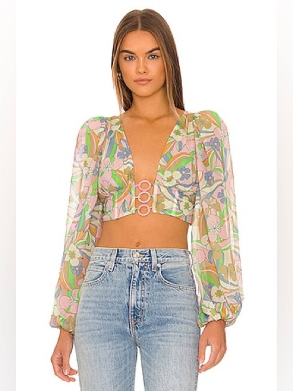 For Love & Lemons Guinevere O-Ring Crop / Cropped Top
